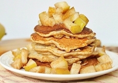 Chia Pancakes with Pear Compote